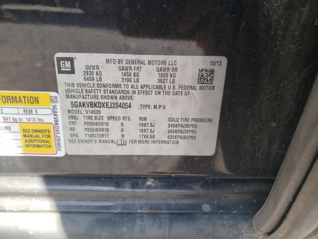 Photo 10 from auction – 2014 BUICK ENCLAVE with VIN 5GAKVBKDXEJ204054