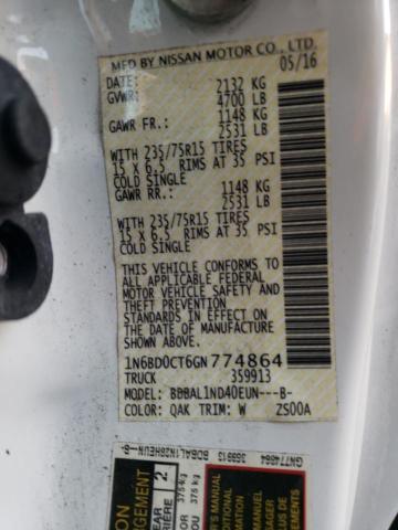 Photo 10 from auction – 2016 NISSAN FRONTIER S with VIN 1N6BD0CT6GN774864