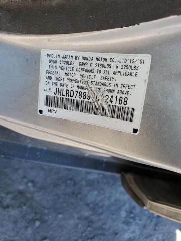 Photo 10 from auction – 2002 HONDA CR-V EX with VIN JHLRD78892C024168