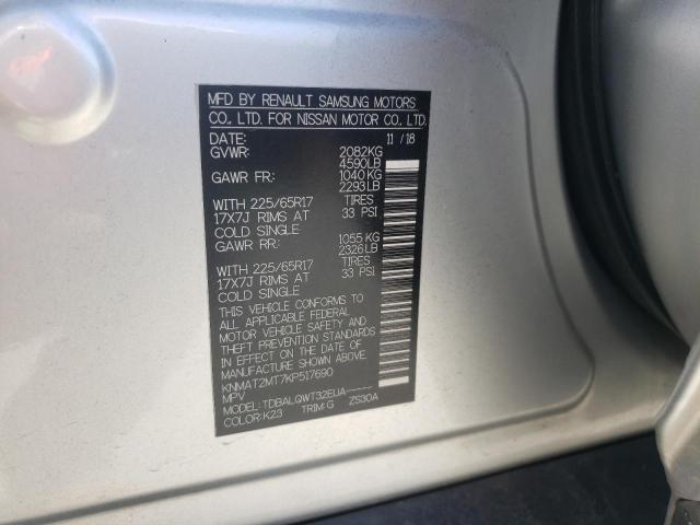 Photo 10 from auction – 2019 NISSAN ROGUE S with VIN KNMAT2MT7KP517690