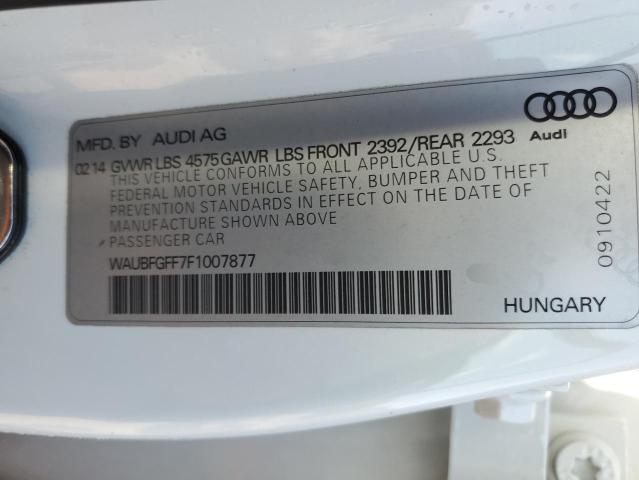 Photo 10 from auction – 2015 AUDI A3 with VIN WAUBFGFF7F1007877