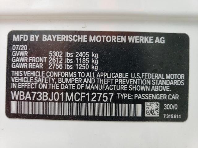 Zdjęcie 10 z aukcji – 2021 BMW 540 XI z VIN WBA73BJ01MCF12757