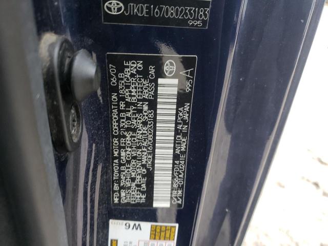 Photo 10 from auction – 2008 SCION TC with VIN JTKDE167080233183