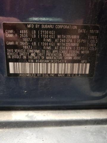 Photo 10 from auction – 2019 SUBARU OUTBACK 2. with VIN 4S4BSANC3K3254374