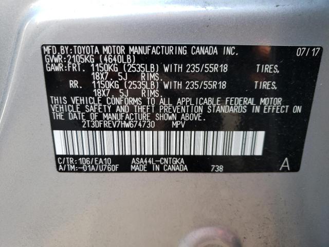 Zdjęcie 10 z aukcji – 2017 TOYOTA RAV4 LIMIT z VIN 2T3DFREV7HW674730