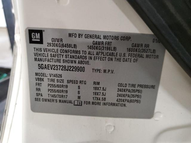 Photo 10 from auction – 2008 BUICK ENCLAVE CX with VIN 5GAEV23728J229900