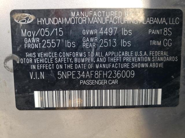 Photo 10 from auction – 2015 HYUNDAI SONATA SPO with VIN 5NPE34AF8FH236009