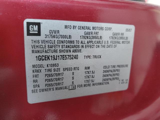 Photo 10 from auction – 2007 CHEVROLET SILVERADO with VIN 1GCEK19J17E575240