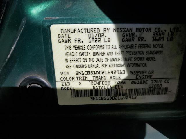 Photo 10 from auction – 2002 NISSAN SENTRA XE with VIN 3N1CB51D02L642913