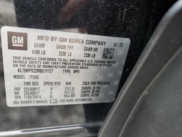 Photo 10 from auction – 2021 CHEVROLET TRAILBLAZE with VIN KL79MPS22MB019157