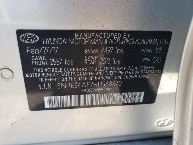 Photo 10 from auction – 2017 HYUNDAI SONATA SPO with VIN 5NPE34AF2HH568370