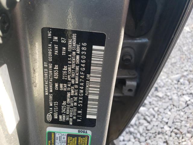 Photo 10 from auction – 2015 KIA OPTIMA LX with VIN 5XXGM4A74FG460386