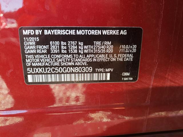 Photo 10 from auction – 2016 BMW X6 XDRIVE3 with VIN 5UXKU2C50G0N80309