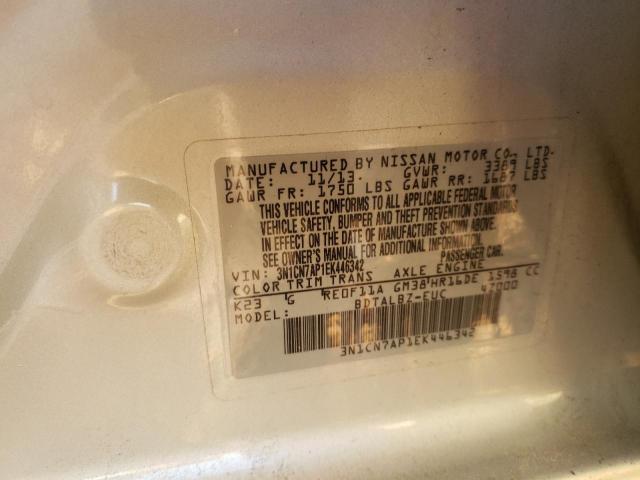 Фото 10 с аукциона – 2014 NISSAN VERSA S с VIN 3N1CN7AP1EK446342