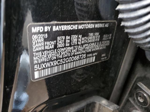 Photo 10 from auction – 2016 BMW X3 XDRIVE2 with VIN 5UXWX9C52G0D68726
