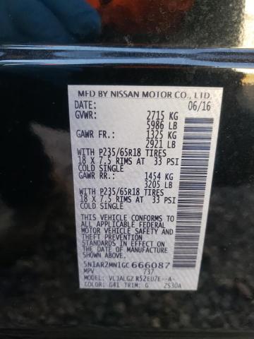 Photo 10 from auction – 2016 NISSAN PATHFINDER with VIN 5N1AR2MN1GC666087