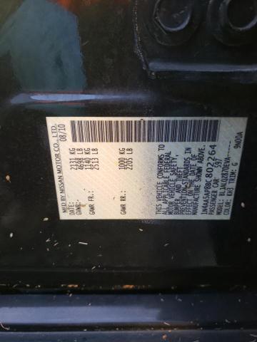 Photo 10 from auction – 2011 NISSAN MAXIMA S with VIN 1N4AA5AP8BC802264