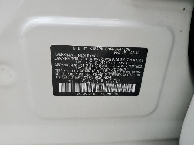 Photo 10 from auction – 2018 SUBARU FORESTER 2 with VIN JF2SJABC0JH576789