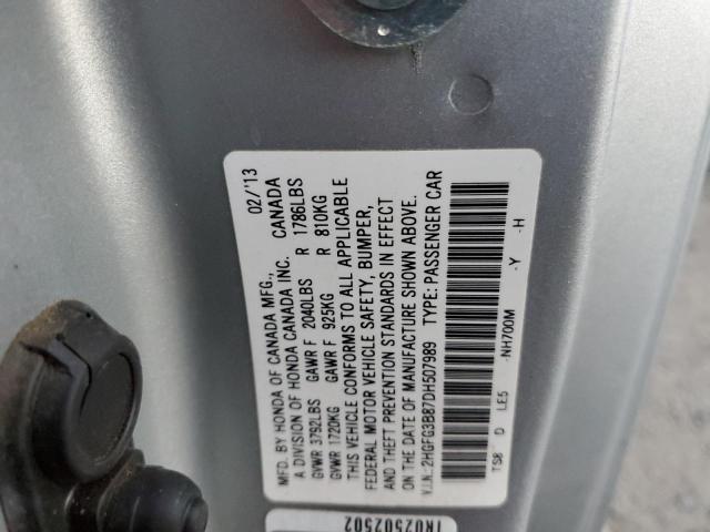 Photo 10 from auction – 2013 HONDA CIVIC EX with VIN 2HGFG3B87DH507989