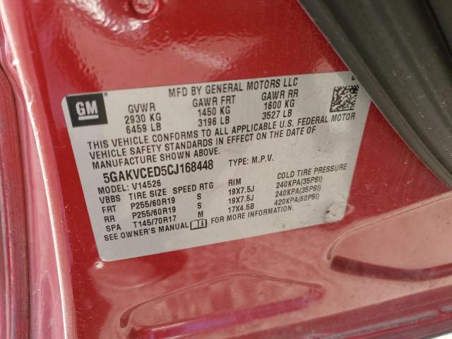 Photo 10 from auction – 2012 BUICK ENCLAVE with VIN 5GAKVCED5CJ168448
