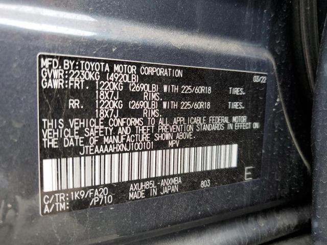 Photo 10 from auction – 2022 TOYOTA VENZA LE with VIN JTEAAAAHXNJ100101