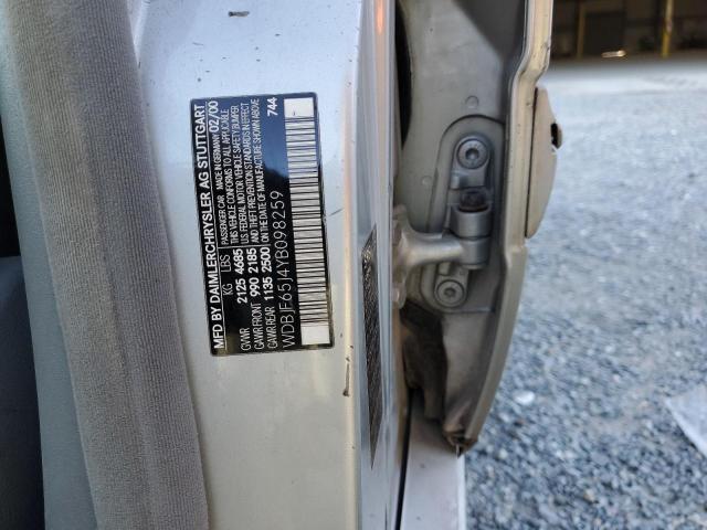 Photo 10 from auction – 2000 MERCEDES-BENZ E 320 with VIN WDBJF65J4YB098259