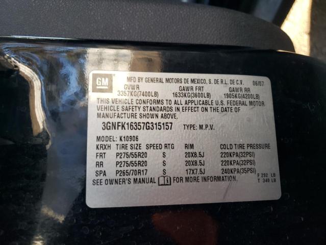 Photo 10 from auction – 2007 CHEVROLET SUBURBAN K with VIN 3GNFK16357G315157