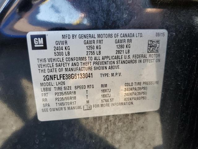 Photo 10 from auction – 2016 CHEVROLET EQUINOX LT with VIN 2GNFLFE38G6133041