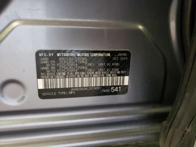 Photo 10 from auction – 2020 MITSUBISHI OUTLANDER with VIN JA4AD3A34LZ019051