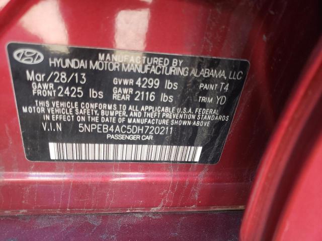 Photo 10 from auction – 2013 HYUNDAI SONATA GLS with VIN 5NPEB4AC5DH720211