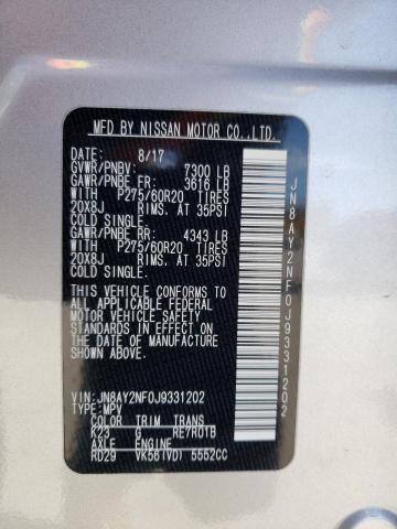Photo 10 from auction – 2018 NISSAN ARMADA PLA with VIN JN8AY2NF0J9331202