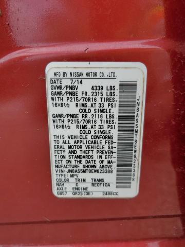 Photo 10 from auction – 2014 NISSAN ROGUE SELE with VIN JN8AS5MT8EW623388