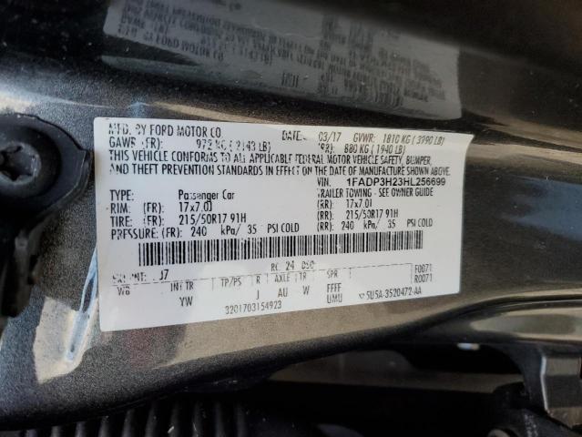 Photo 10 from auction – 2017 FORD FOCUS SEL with VIN 1FADP3H23HL256699