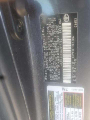Photo 10 from auction – 2010 TOYOTA CAMRY BASE with VIN 4T1BF3EK0AU017700