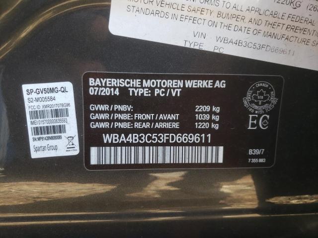 Photo 10 from auction – 2015 BMW 435 XI GRA with VIN WBA4B3C53FD669611