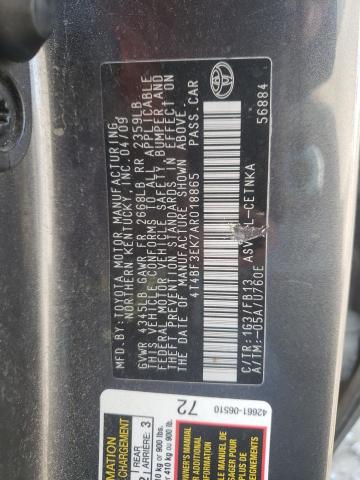 Photo 10 from auction – 2010 TOYOTA CAMRY BASE with VIN 4T4BF3EK7AR018865