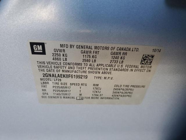 Photo 10 from auction – 2015 CHEVROLET EQUINOX LS with VIN 2GNALAEK8F6199219