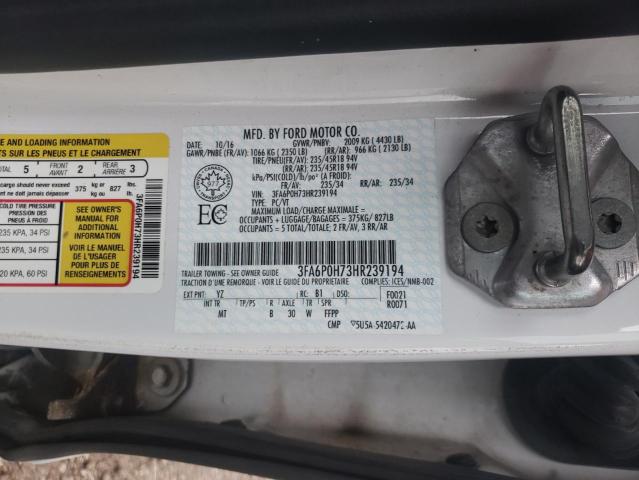 Photo 10 from auction – 2017 FORD FUSION SE with VIN 3FA6P0H73HR239194