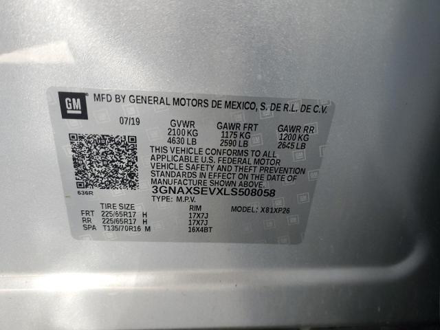 Photo 10 from auction – 2020 CHEVROLET EQUINOX LS with VIN 3GNAXSEVXLS508058