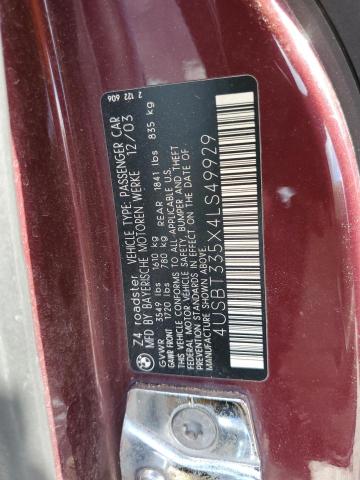 Photo 10 from auction – 2004 BMW Z4 2.5 with VIN 4USBT335X4LS49929