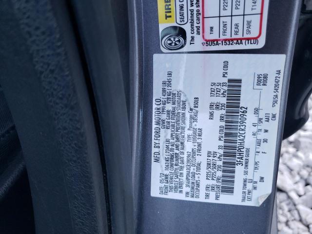 Photo 10 from auction – 2012 FORD FUSION SE with VIN 3FAHP0HA2CR390962