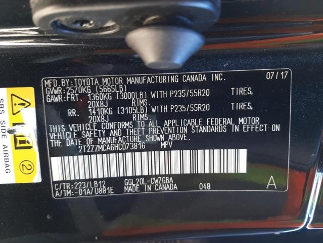 Photo 10 from auction – 2017 LEXUS RX 350 BAS with VIN 2T2ZZMCA6HC073816
