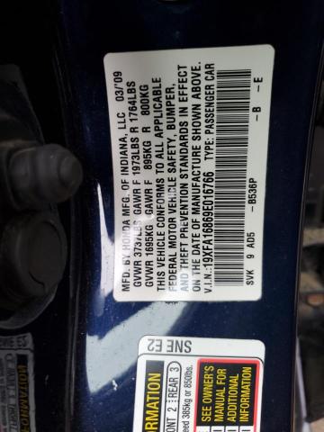 Photo 10 from auction – 2009 HONDA CIVIC EX with VIN 19XFA16869E016766