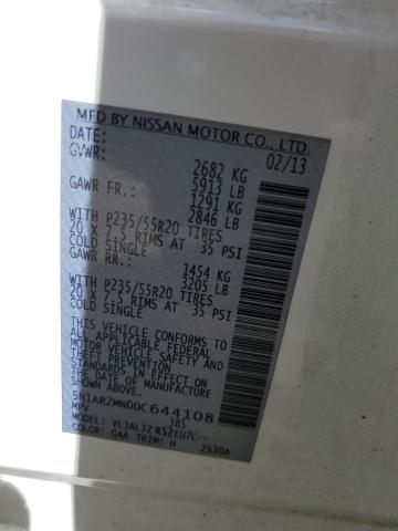 Photo 10 from auction – 2013 NISSAN PATHFINDER with VIN 5N1AR2MN0DC644108