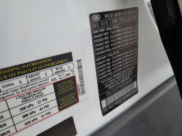 Photo 10 from auction – 2016 LAND ROVER RANGE ROVE with VIN SALGS2VF6GA246243