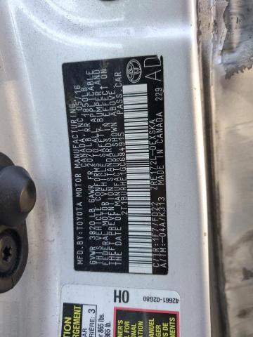 Photo 10 from auction – 2016 TOYOTA COROLLA L with VIN 2T1BURHE1GC684915
