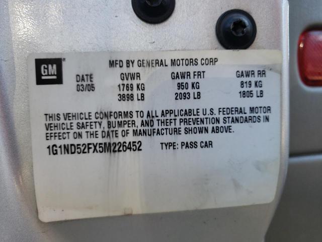 Photo 10 from auction – 2005 CHEVROLET CLASSIC with VIN 1G1ND52FX5M226452