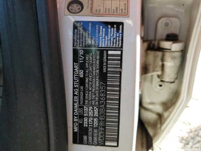 Photo 10 from auction – 2011 MERCEDES-BENZ E 350 4MAT with VIN WDDHF8HB3BA368357