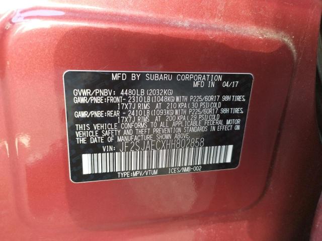 Photo 10 from auction – 2017 SUBARU FORESTER 2 with VIN JF2SJAECXHH802858