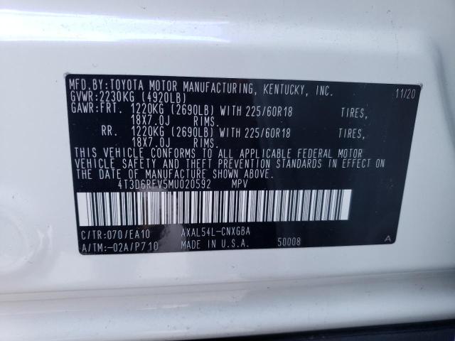 Photo 10 from auction – 2021 TOYOTA RAV4 LIMIT with VIN 4T3D6RFV5MU020592